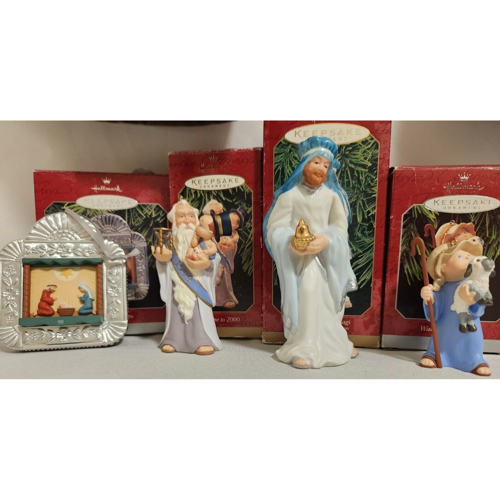 Set Of 4 Hallmark Keepsake Ornaments 1998, 1999, 2000